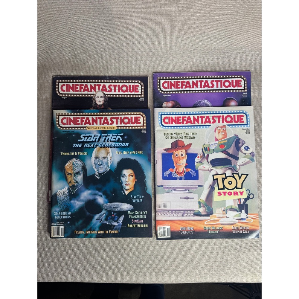 4 Cinefantastique Magazine Lot Toy Story Star Trek DS9 TNG The Crow City Angels
